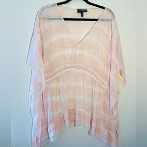 Lane Bryant Pastel Pink Peach Batwing Swimsuit Cover-up Plus Size 22/24